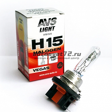 Лампа галогенная H15 12V 15/55W AVS Vegas
